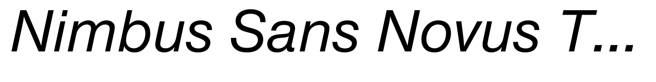 Nimbus Sans Novus T Medium Italic